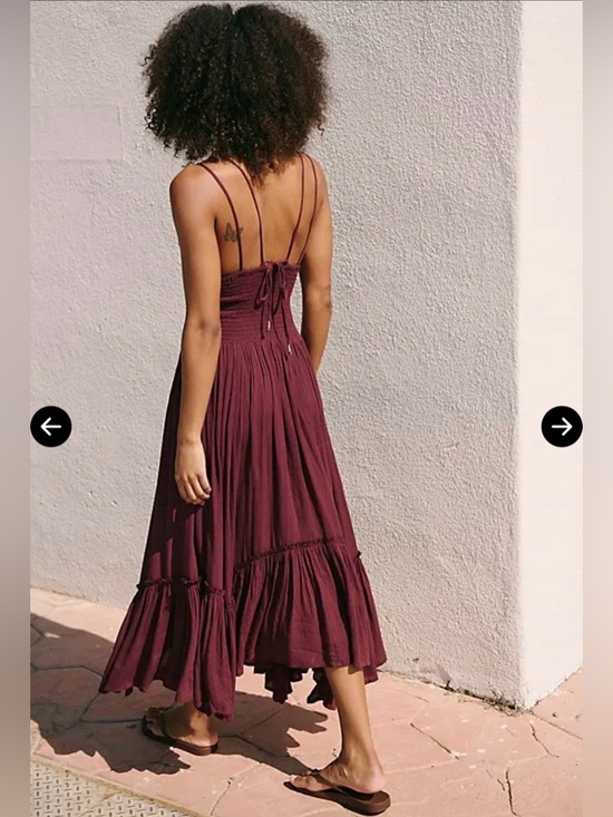 Free People Burgundy Dress - Fun In The Sun - Picture 2 of 5